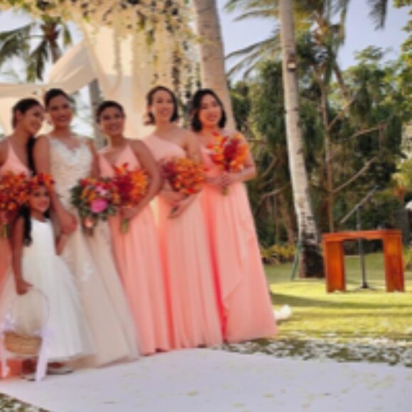 David’s Bridal Bellini One-Shoulder Dress - Picture 3 of 3